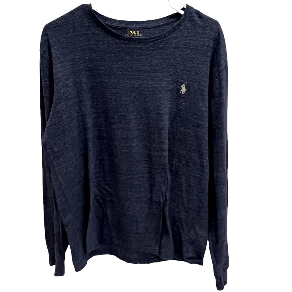 Mens Ralph Lauren long sleeve navy blue teeshirt
